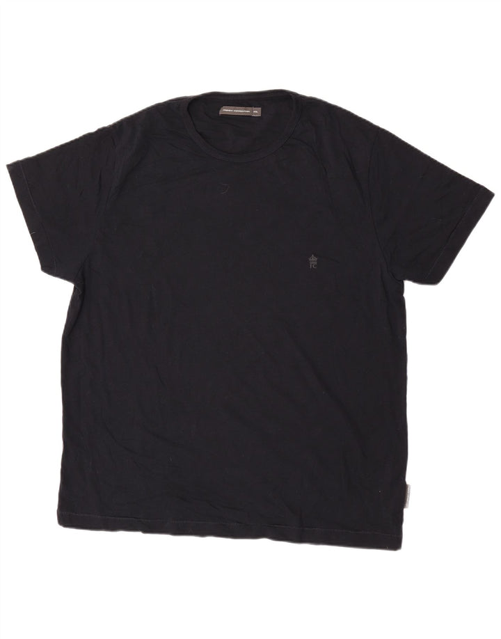 French Connection Mens T-Shirt Top 2XL Black Cotton