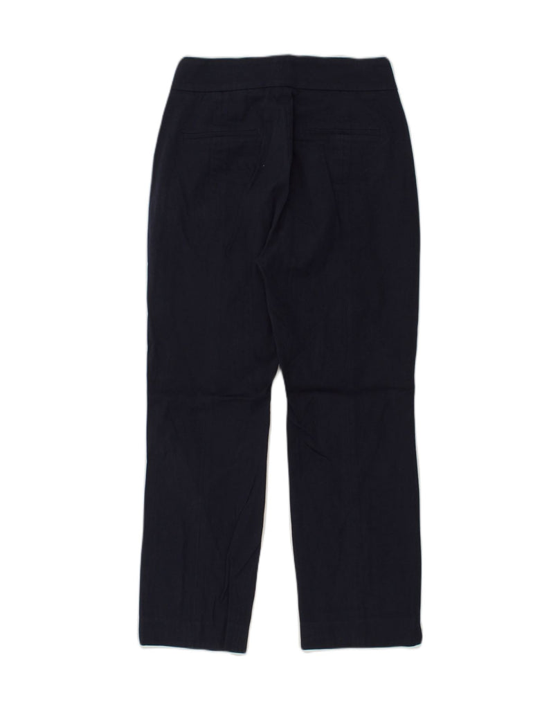 J. CREW Womens Straight Casual Trousers US 2 XS W26 L25 Navy Blue Cotton | Vintage J. Crew | Thrift | Second-Hand J. Crew | Used Clothing | Messina Hembry 