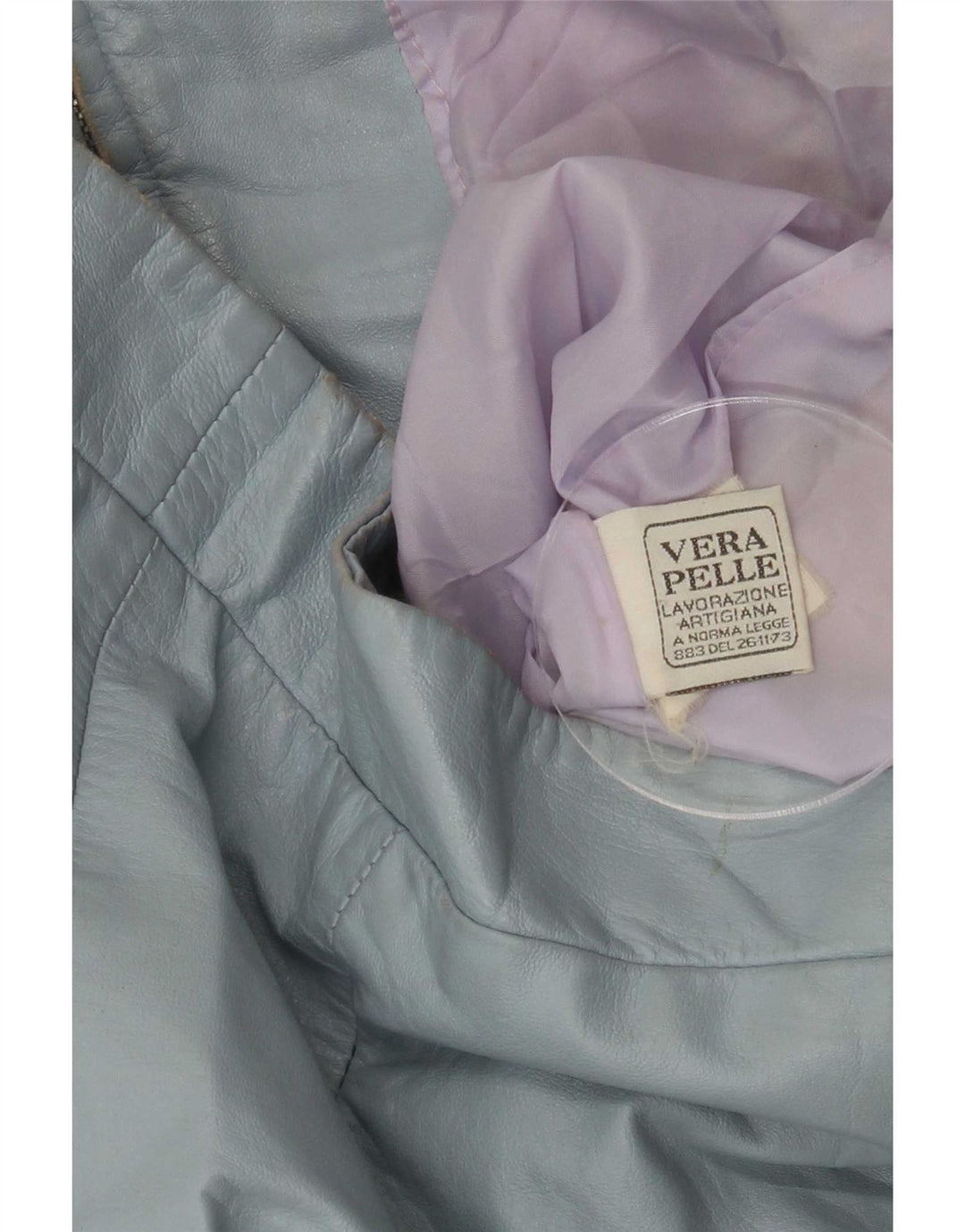 XETRA Womens Leather Jacket UK 10 Small Blue