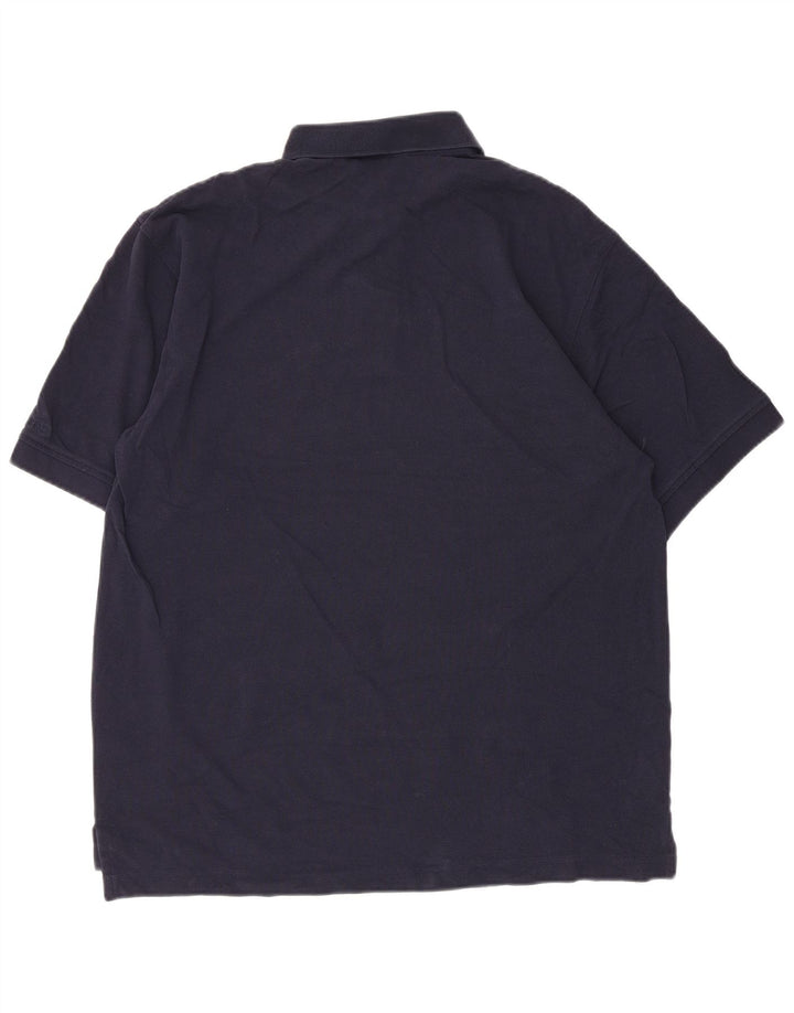 IZOD Mens Polo Shirt Medium Navy Blue Cotton