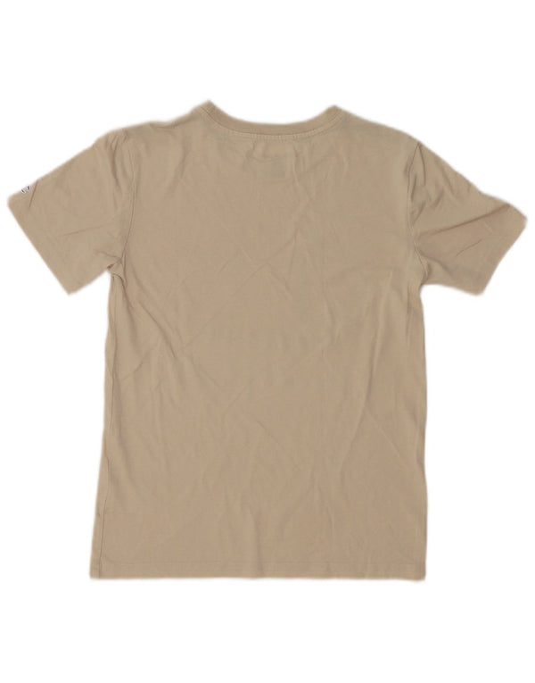Champion Boys Graphic T-Shirt Top 7-8 Years Small Beige Cotton