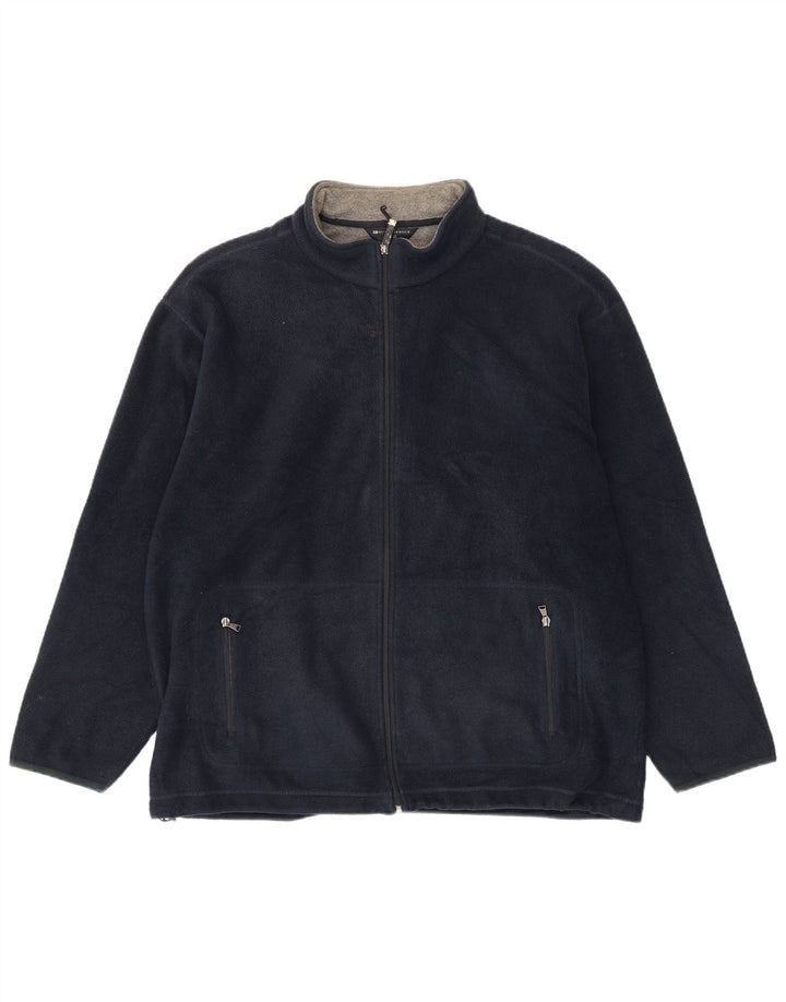 Marks & Spencer Mens Fleece Jacket UK 42 XL Navy Blue Polyester