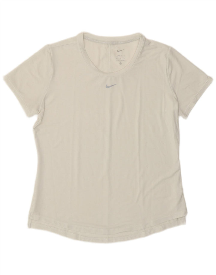 Nike Womens T-Shirt Top UK 12 Medium White