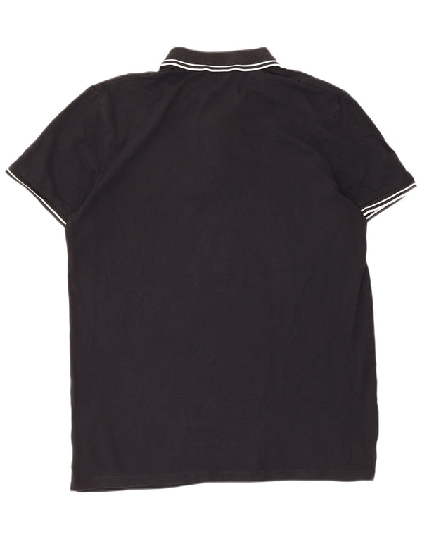 Jack & Jones Mens Polo Shirt XL Black Striped