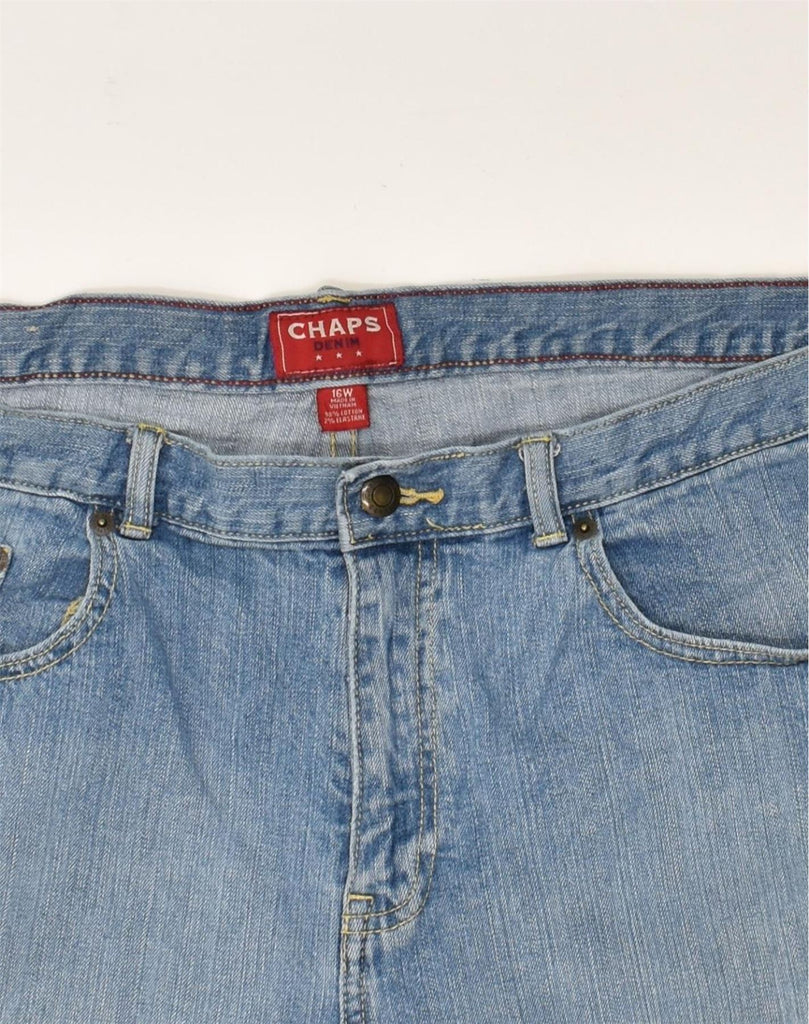 CHAPS Womens Capri Jeans US 16 2XL W38 L20  Blue Cotton | Vintage Chaps | Thrift | Second-Hand Chaps | Used Clothing | Messina Hembry 