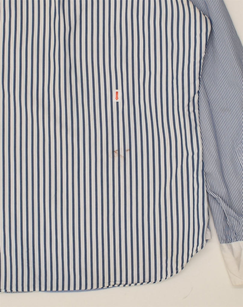 J. CREW Mens Slim Fit Shirt Large Blue Striped Cotton | Vintage J. Crew | Thrift | Second-Hand J. Crew | Used Clothing | Messina Hembry 