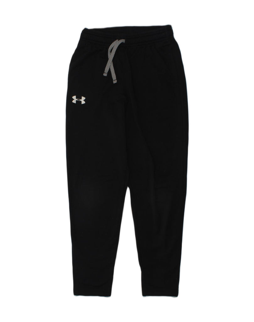 UNDER ARMOUR Girls Fitted Tracksuit Trousers 7-8 Years Medium Black | Vintage Under Armour | Thrift | Second-Hand Under Armour | Used Clothing | Messina Hembry 