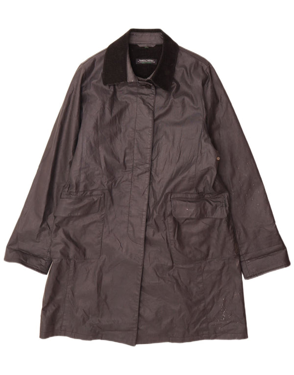 Mackintosh Womens Raincoat UK 14 Medium Black Cotton