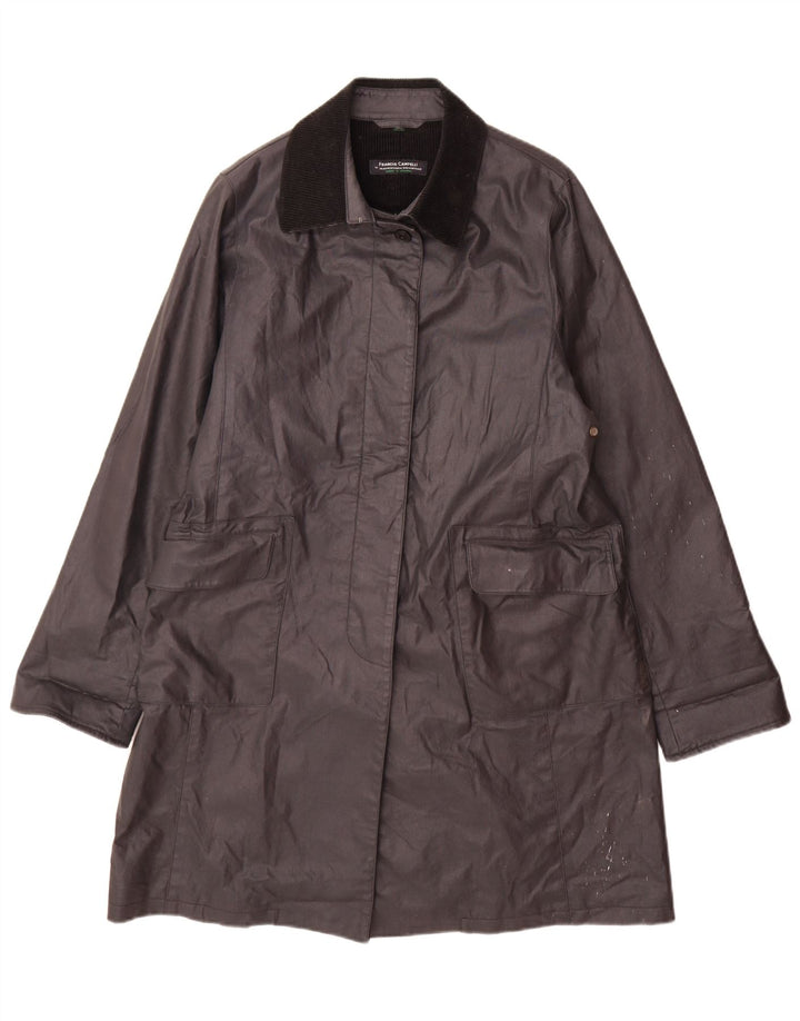 Mackintosh Womens Raincoat UK 14 Medium Black Cotton