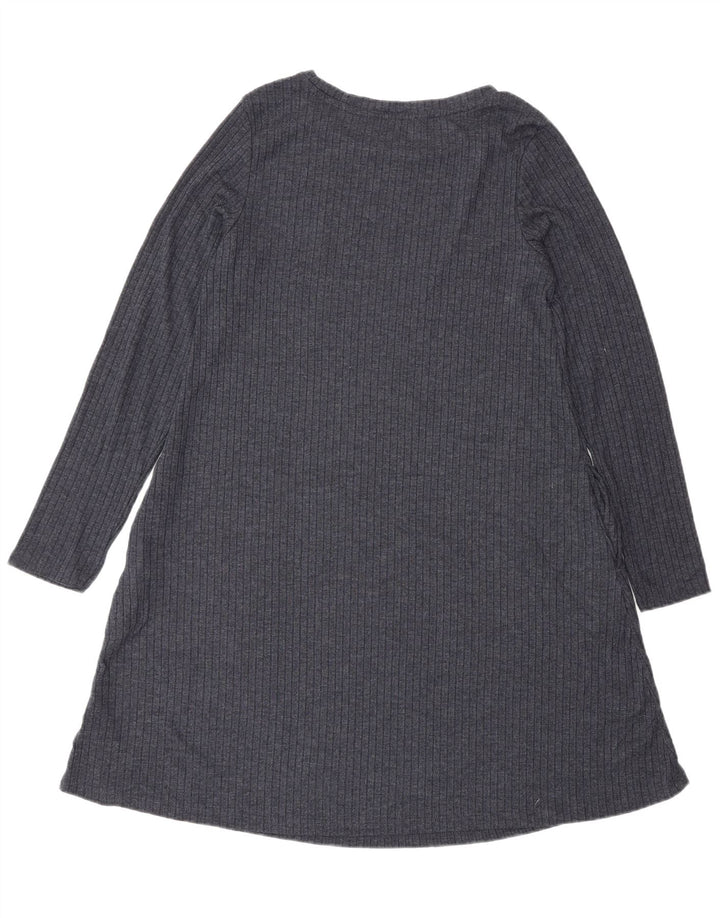 Marks & Spencer Womens Jumper Dress UK 10 Small  Grey Polyester