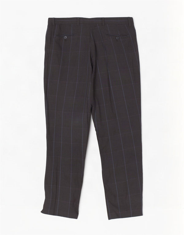 Emanuel Ungaro Womens Pegged Suit Trousers W32 L28 Navy Blue Pinstripe