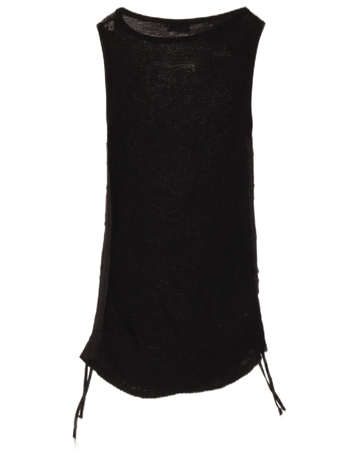 Max & Co. Womens See Through Slim Vest Top UK 12 Medium Black