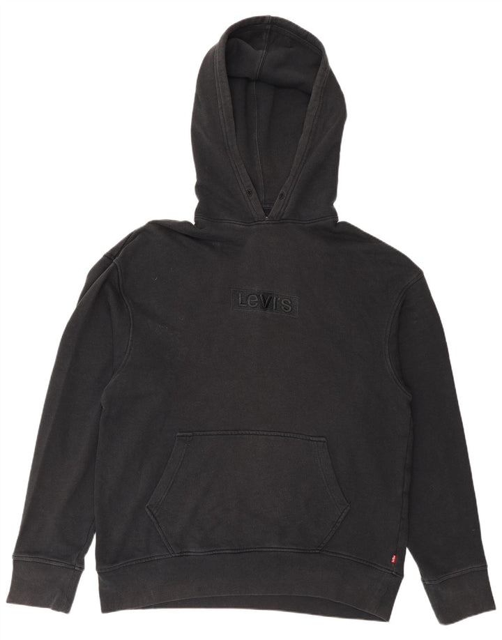 Levi's Mens Graphic Hoodie Jumper Medium Black Cotton