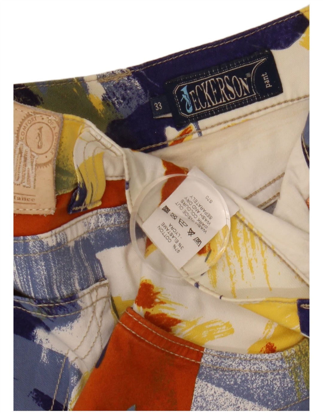 Jeckerson Womens Bermuda Shorts  W33 Medium Multicoloured Tie Dye Cotton
