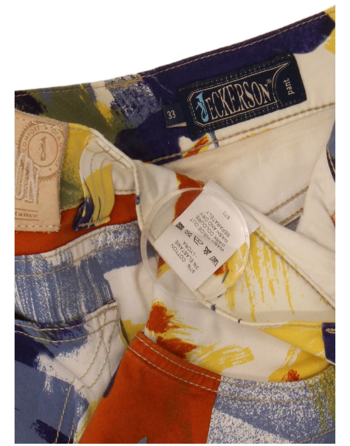 Jeckerson Womens Bermuda Shorts  W33 Medium Multicoloured Tie Dye Cotton