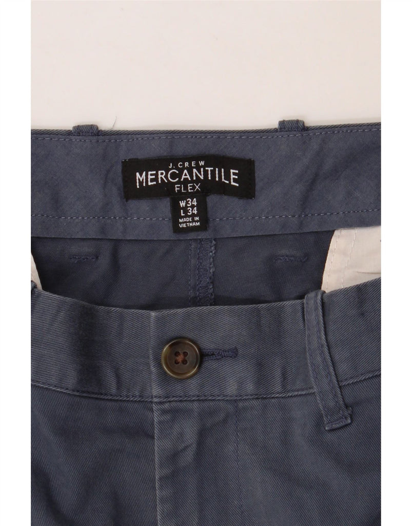 J. CREW Mens Mercantile Flex Straight Chino Trousers W34 L34 Navy Blue Vintage J. Crew and Second-Hand J. Crew from Messina Hembry 