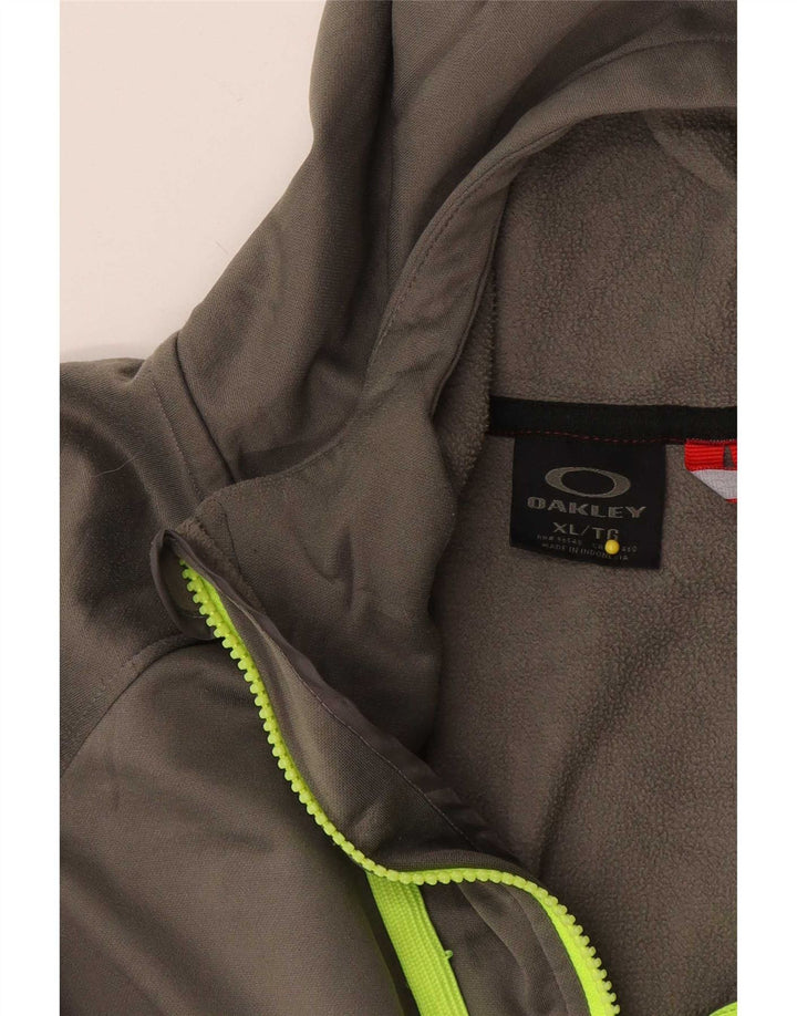 Oakley Mens Graphic Zip Hoodie Sweater XL Grey