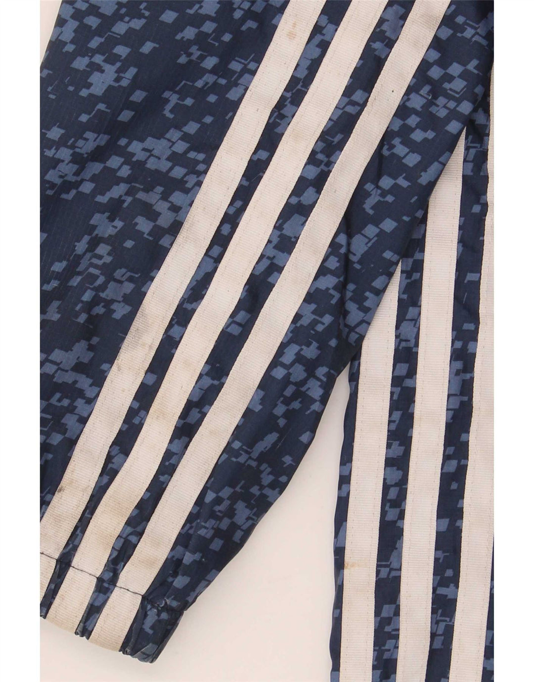 Adidas Boys Hooded Tracksuit Top Jacket 13-14 Years Navy Blue Polyester
