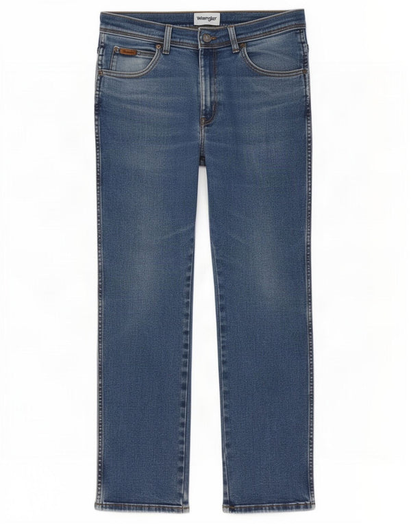 Wrangler Mens Texas Straight Jeans W33 L30 Blue Cotton