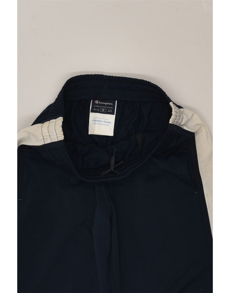 CHAMPION Boys Tracksuit Trousers 9-10 Years Medium Navy Blue Polyester | Vintage Champion | Thrift | Second-Hand Champion | Used Clothing | Messina Hembry 