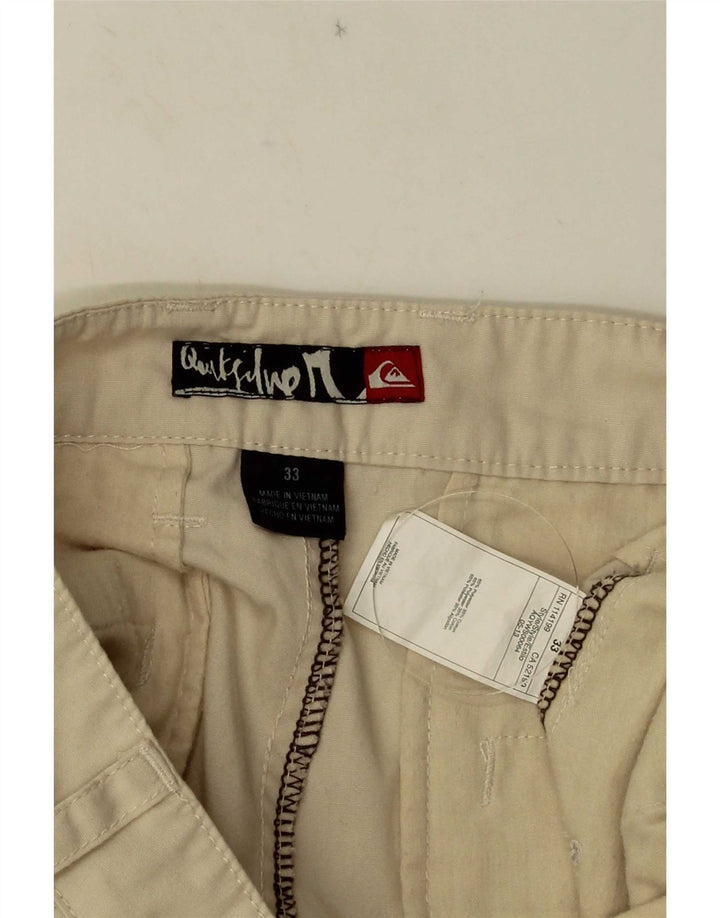 Vintage Mens Chino Shorts W33 Medium Beige Polyester