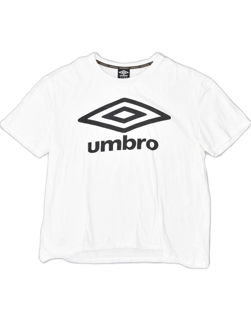 UMBRO Mens Graphic T-Shirt Top XL White Cotton | Vintage | Thrift | Second-Hand | Used Clothing | Messina Hembry 