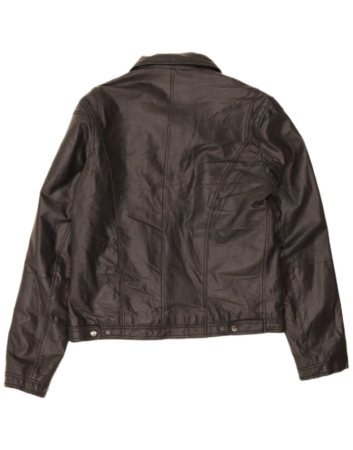 Conbipel Mens Leather Jacket IT 52 Large Black Leather