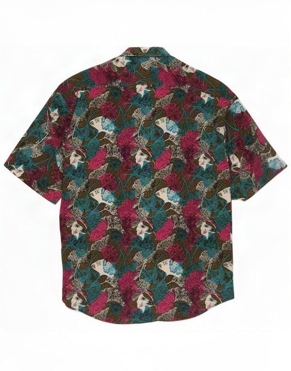 Ciaps Mens Short Sleeve Shirt Small Multicoloured Floral