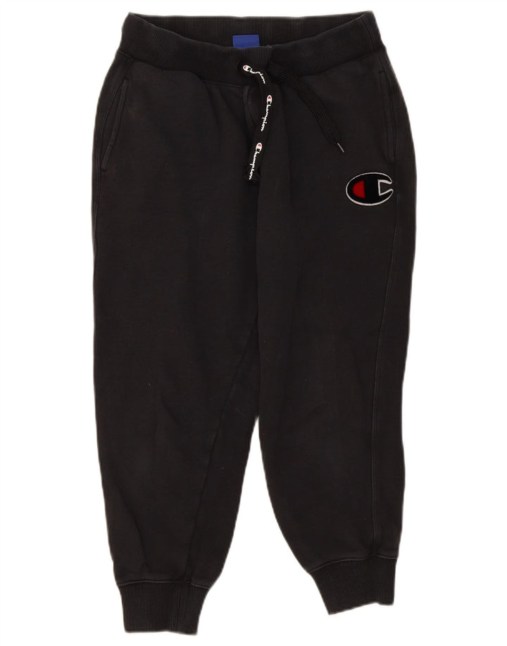 Champion Womens Graphic Tracksuit Trousers Joggers UK 12 Medium Black