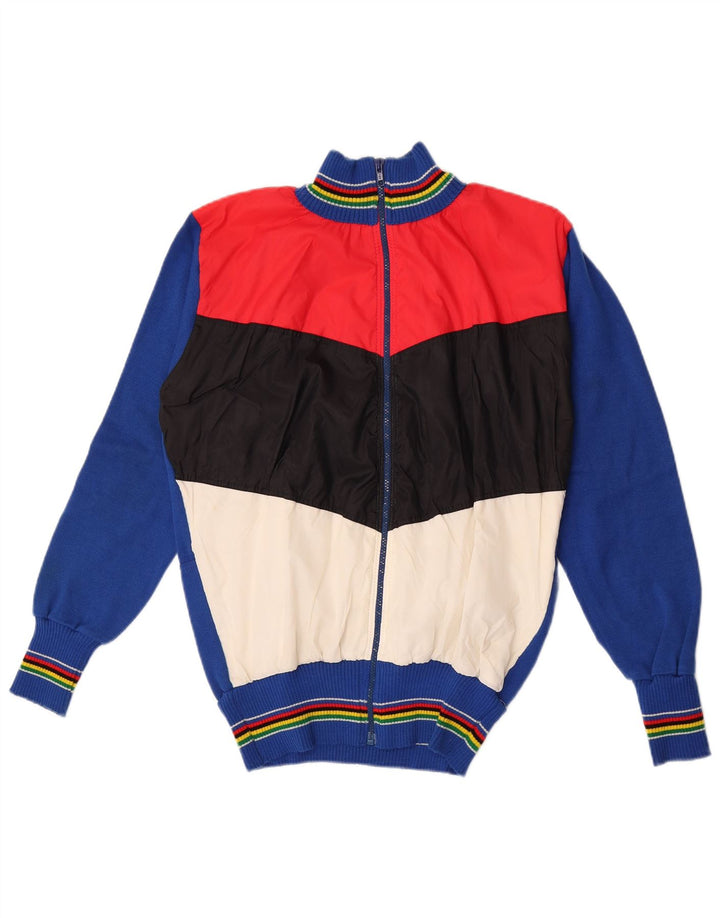 Vintage Mens Cardigan Sweater Medium Multicoloured Colourblock