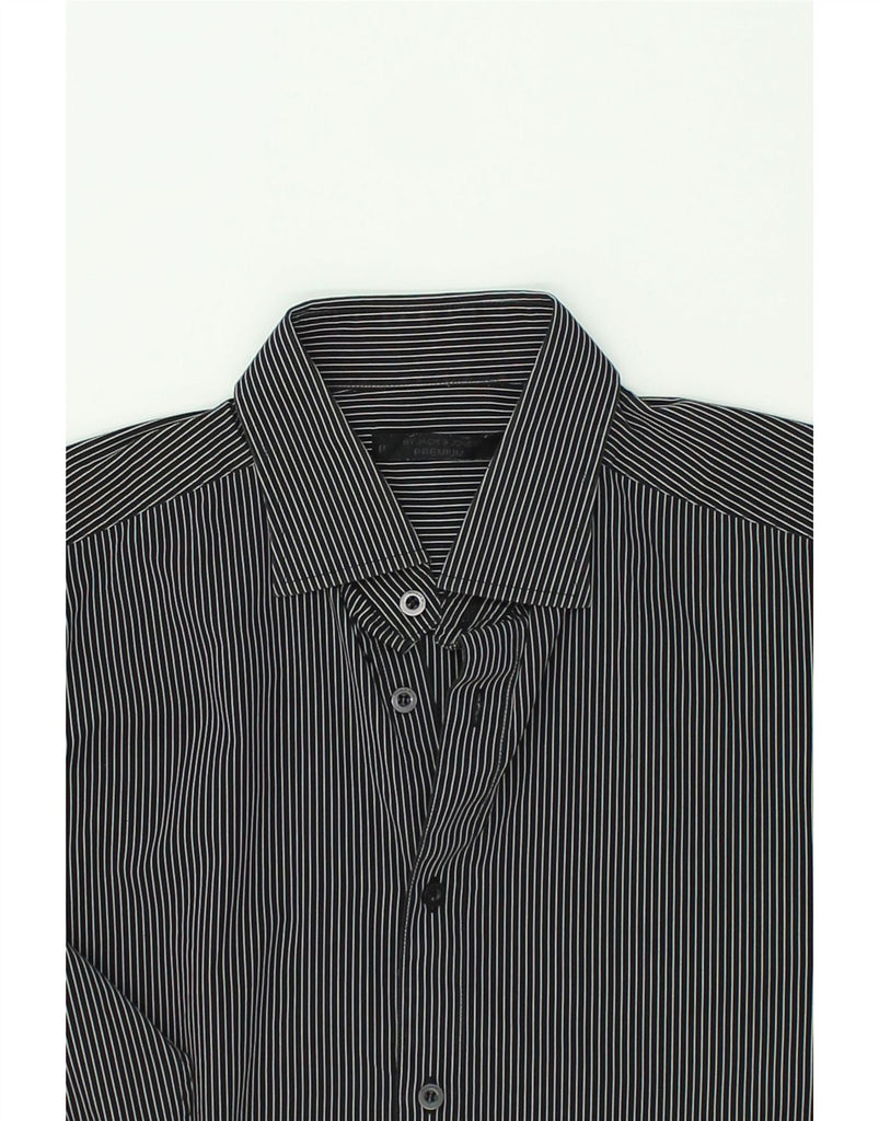 JACK & JONES Mens Shirt Large Black Pinstripe | Vintage Jack & Jones | Thrift | Second-Hand Jack & Jones | Used Clothing | Messina Hembry 