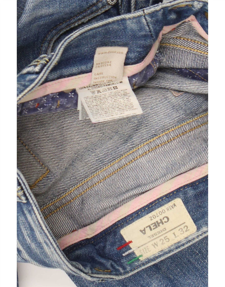Diesel Womens Chela Slim Jeans W25 L32 Blue Cotton