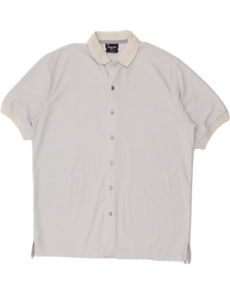 AUSTRALIAN Mens Short Sleeve Shirt IT 50 Medium Grey | Vintage AUSTRALIAN | Thrift | Second-Hand AUSTRALIAN | Used Clothing | Messina Hembry 