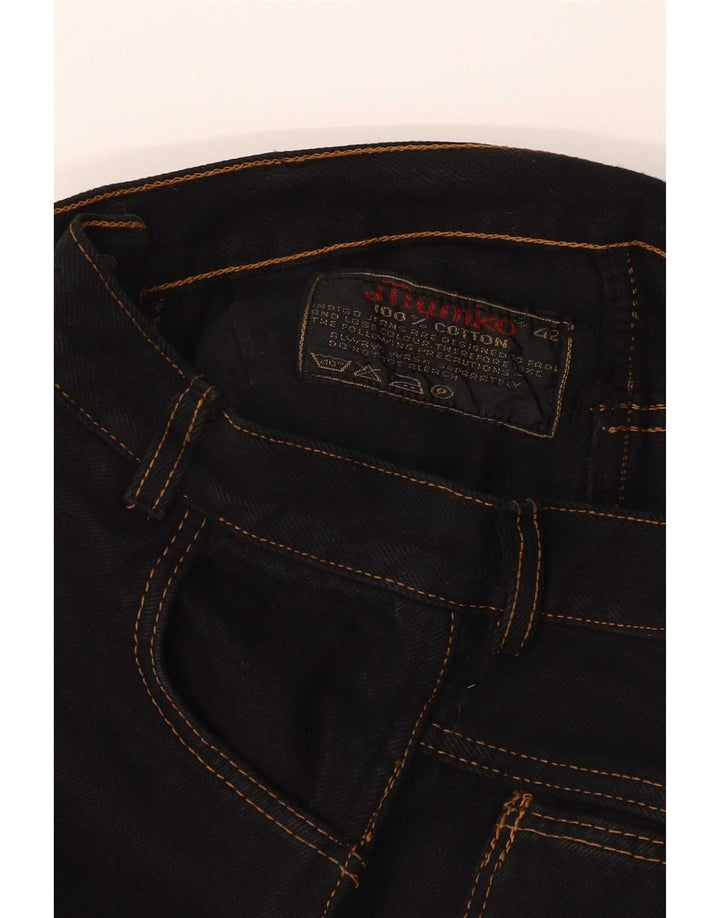 Vintage Womens Denim Skirt IT 42 Medium W28  Black Cotton