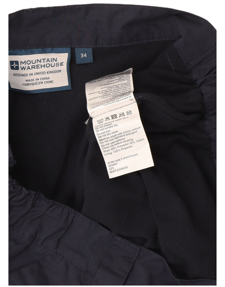 Mountain Warehouse Mens Cargo Windbreaker Trousers W34 L30 Navy Blue