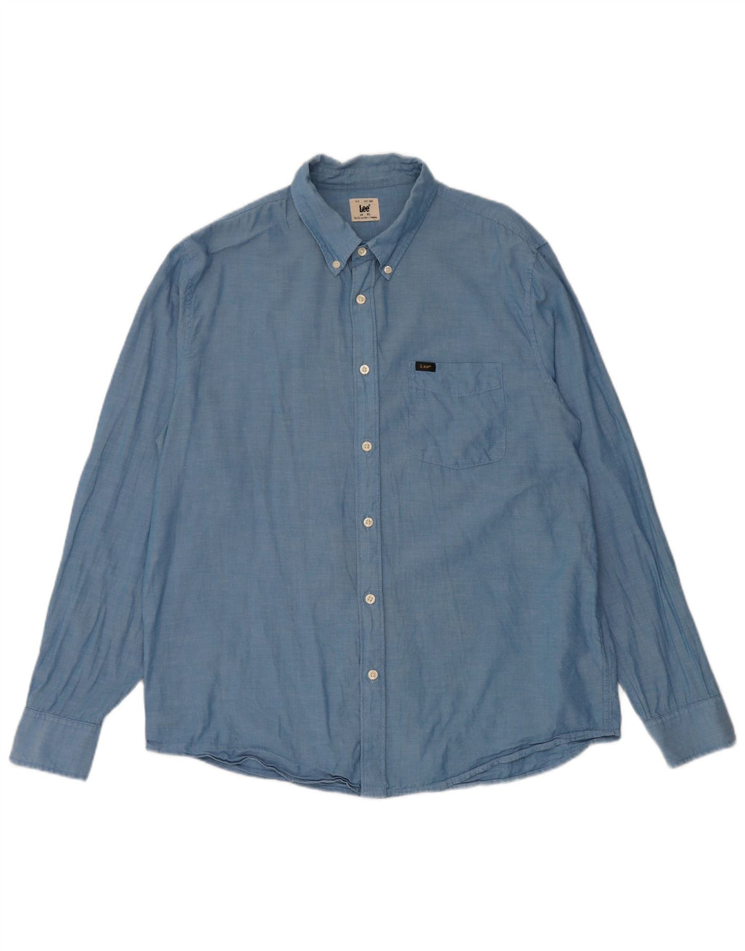 Lee Mens Shirt XL Blue Cotton