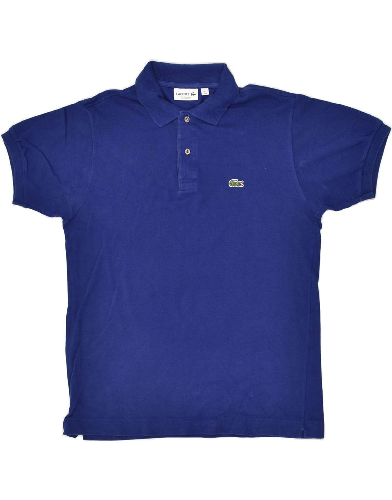 LACOSTE Mens Classic Fit Polo Shirt Size 4 Medium Blue Cotton | Vintage Lacoste | Thrift | Second-Hand Lacoste | Used Clothing | Messina Hembry 