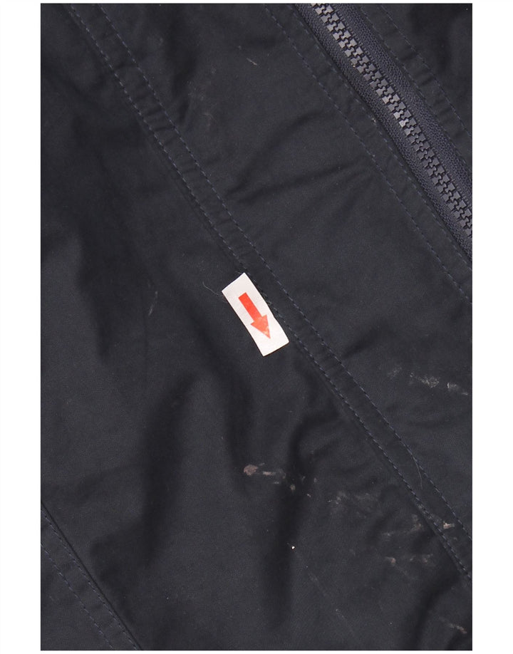 Superdry Mens Hooded Sherpa Parka Jacket UK 38 Medium Navy Blue Polyester