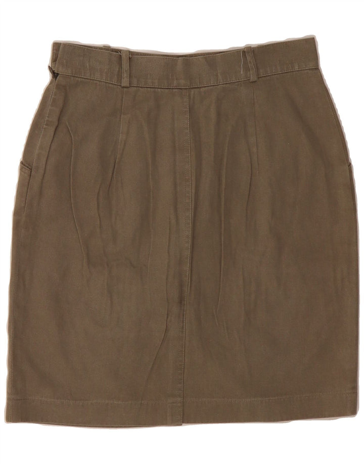 VINTAGE Womens Pencil Skirt IT 44 Medium W28  Brown Cotton Vintage Vintage and Second-Hand Vintage from Messina Hembry 
