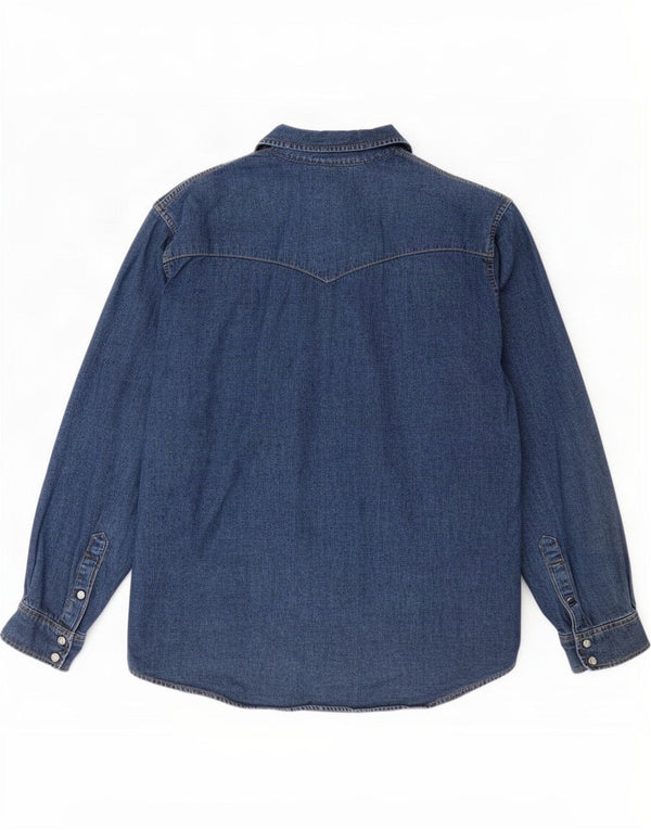 Lee Mens Western Denim Shirt Small Blue Cotton