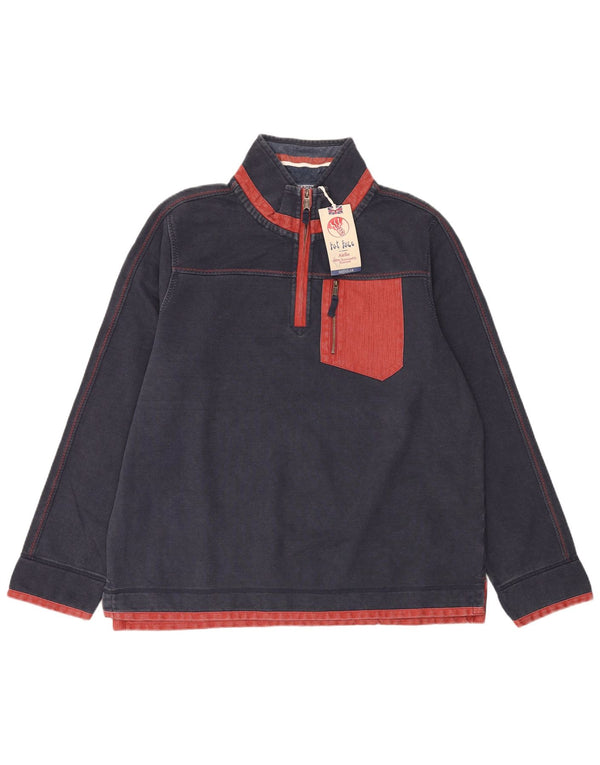 Fat Face Mens The Airlie Sweatshirt Jumper XL Navy Blue Colourblock