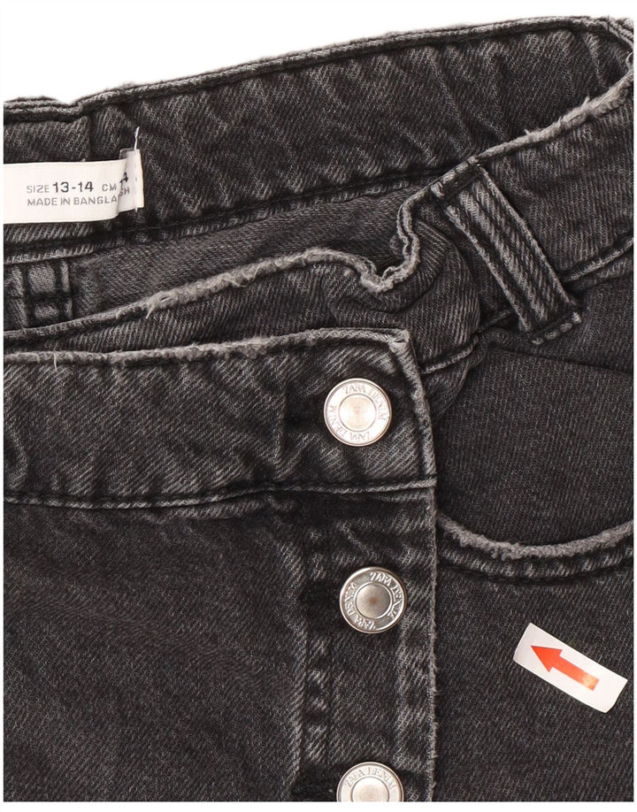 Zara Girls Denim Shorts 13-14 Years W28 Grey