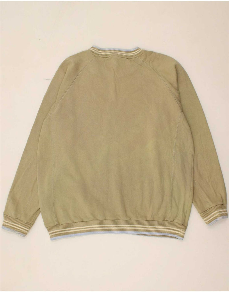 NORTH SAILS Mens Graphic Sweatshirt Jumper Large Khaki Cotton Vintage North Sails and Second-Hand North Sails from Messina Hembry 