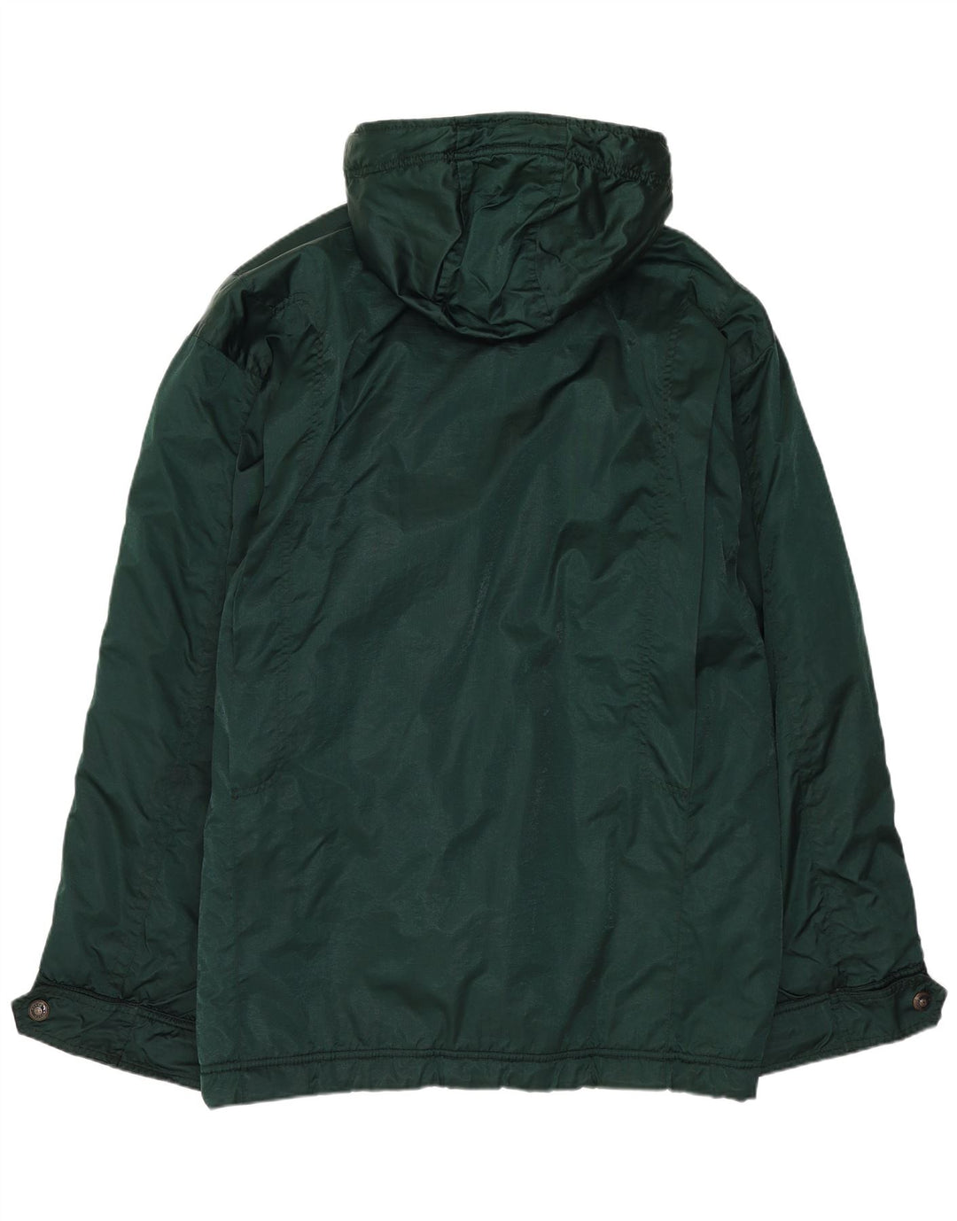 Belfe & Belfe Mens Hooded Windbreaker Jacket IT 48 Medium Green Polyester