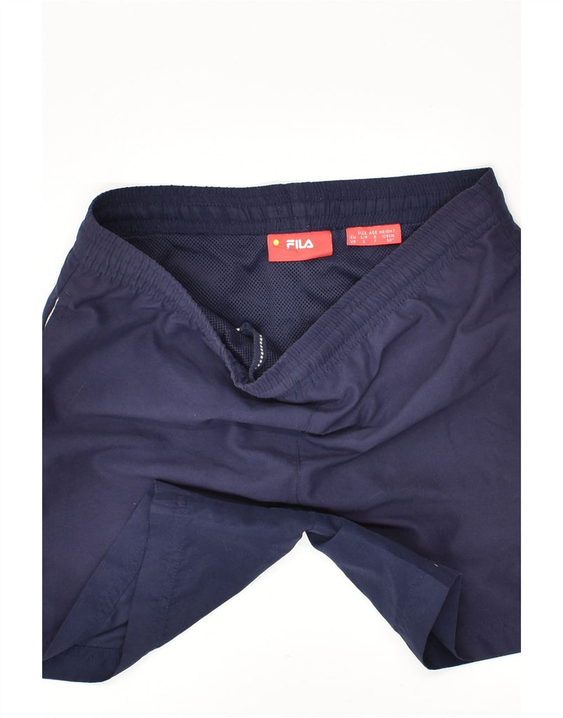 FILA Boys Sport Shorts 7-8 Years Small Navy Blue Polyester | Vintage Fila | Thrift | Second-Hand Fila | Used Clothing | Messina Hembry 