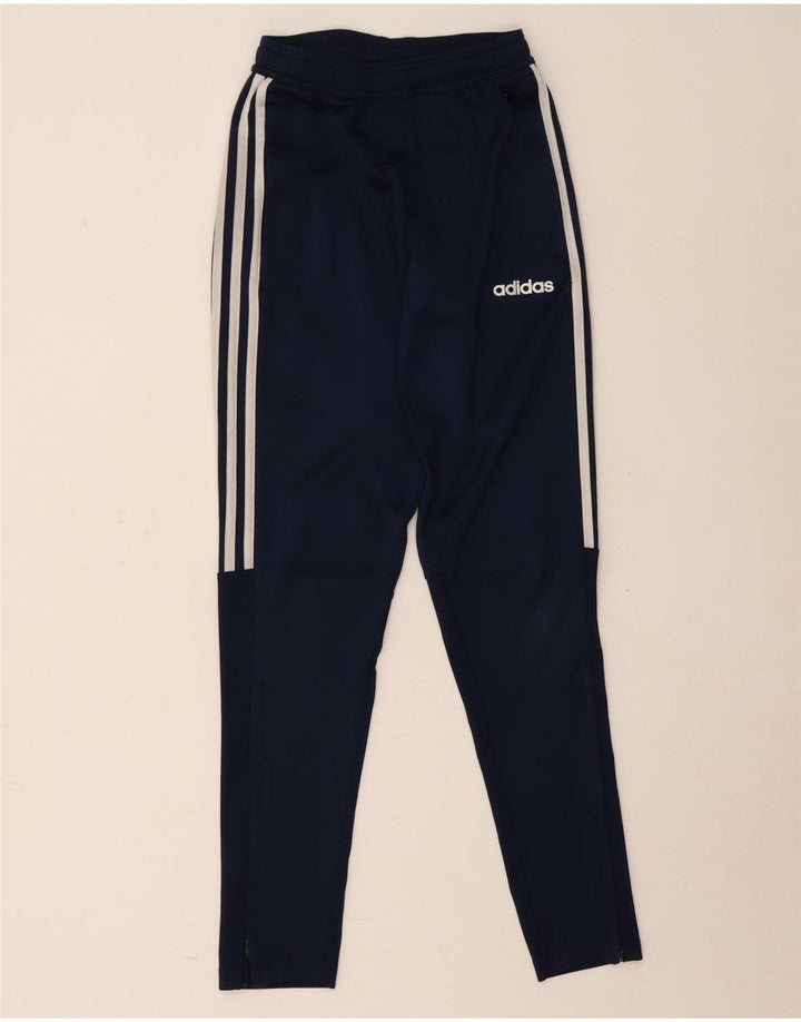 Adidas Womens Tracksuit Trousers UK 4 XS  Navy Blue Polyester