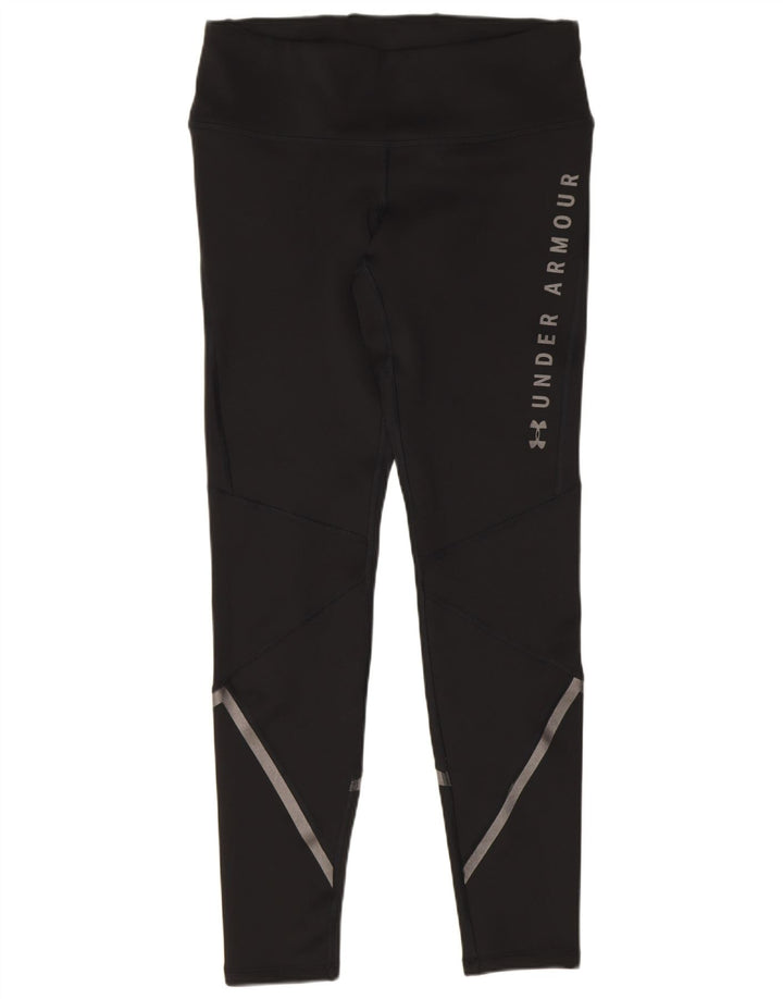 Under Armour Womens Cold Gear Graphic Leggings UK 12 Medium Black