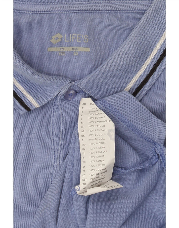 LOTTO Mens Polo Shirt 2XL Purple Cotton