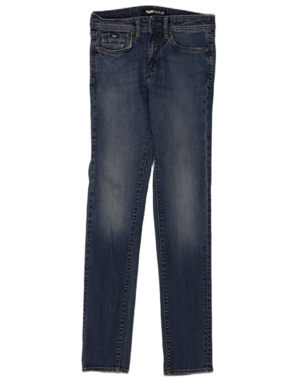 Gas Womens Skinny Jeans W28 L32 Blue Cotton