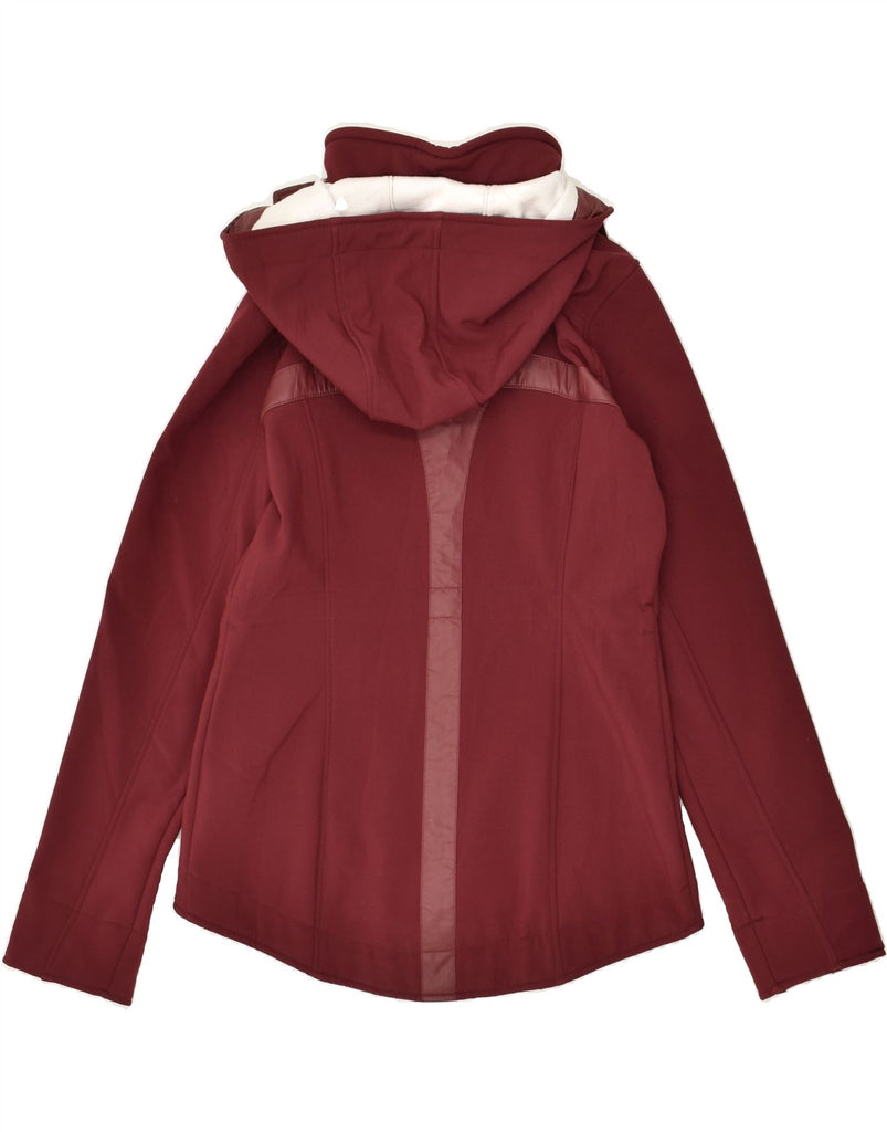 HOLLISTER Womens Hooded Windbreaker Jacket UK 14 Medium Maroon Polyester | Vintage Hollister | Thrift | Second-Hand Hollister | Used Clothing | Messina Hembry 